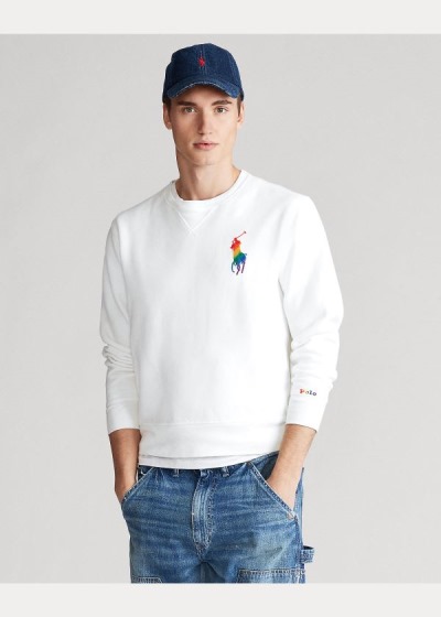 Sudaderas Polo Ralph Lauren Hombre Blancos - Pride Fleece - DHYVN1205